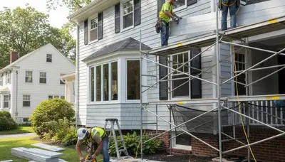 Vinyl siding installation in Medford, MA by a professional siding contractor