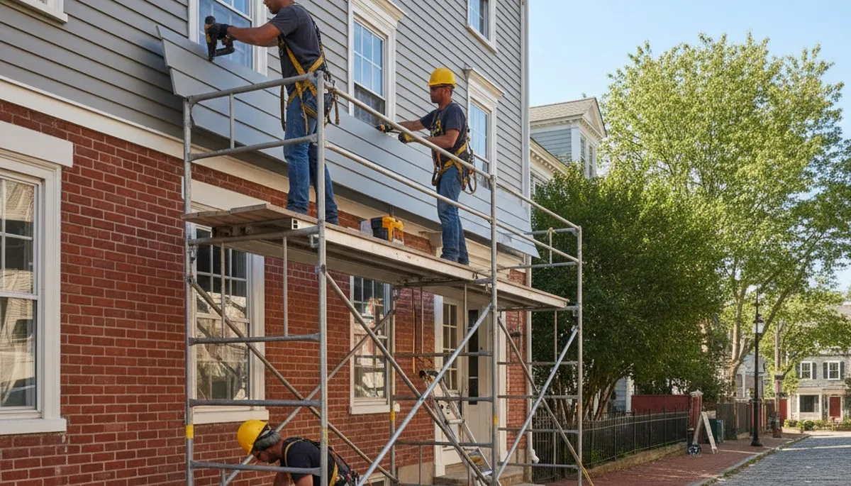 Vinyl siding installation in Medford, MA for residential home exterior upgrade