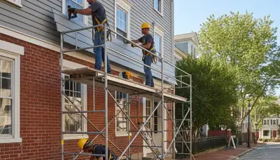 Vinyl siding installation in Medford, MA for residential home exterior upgrade