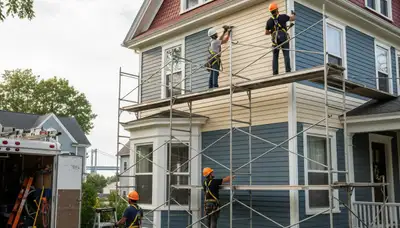 Vinyl siding installation in Medford, MA by a professional siding contractor