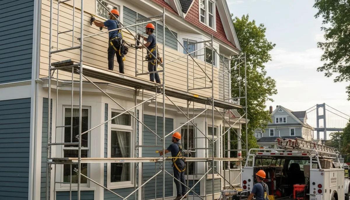 Vinyl siding installation in Medford, MA by a professional siding contractor