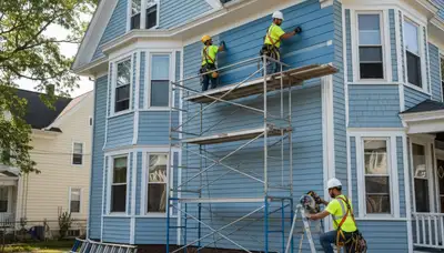 Vinyl siding installation for Medford, MA homes by a professional siding contractor