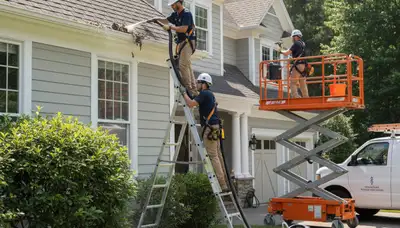 Medford, MA gutter cleaning service by FX Remodeling & Exteriors for leak and overflow prevention