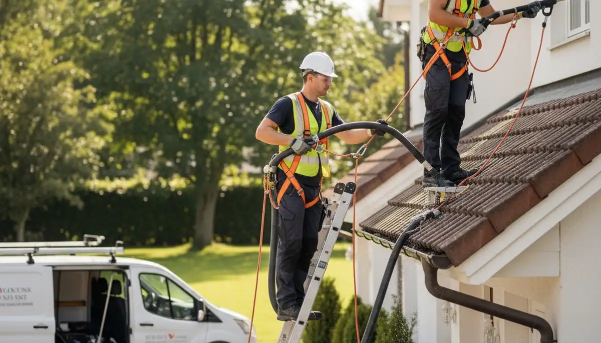 Medford, MA gutter cleaning service by FX Remodeling & Exteriors to prevent leaks and water damage