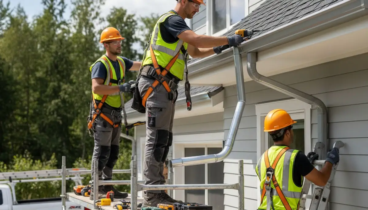 Medford, MA gutter installation by FX Remodeling & Exteriors for home water protection