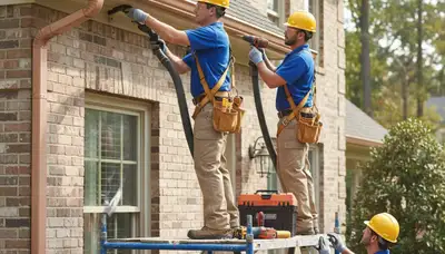 Medford, MA gutter repair for storm-damaged and leaking gutters on a home by FX Remodeling & Exteriors