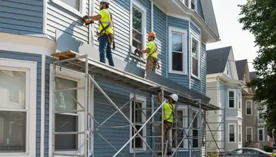 Vinyl siding installation in Medford, MA by a local siding contractor