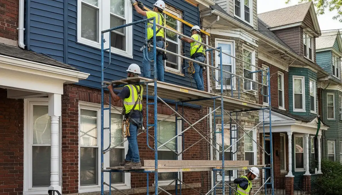 Vinyl siding installation in Medford, MA for a residential home exterior upgrade