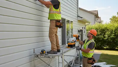 Medford, MA vinyl siding repair for cracked and storm-damaged exterior siding on a home