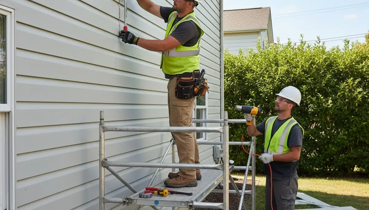 Medford, MA vinyl siding repair for cracked and storm-damaged panels on a home exterior