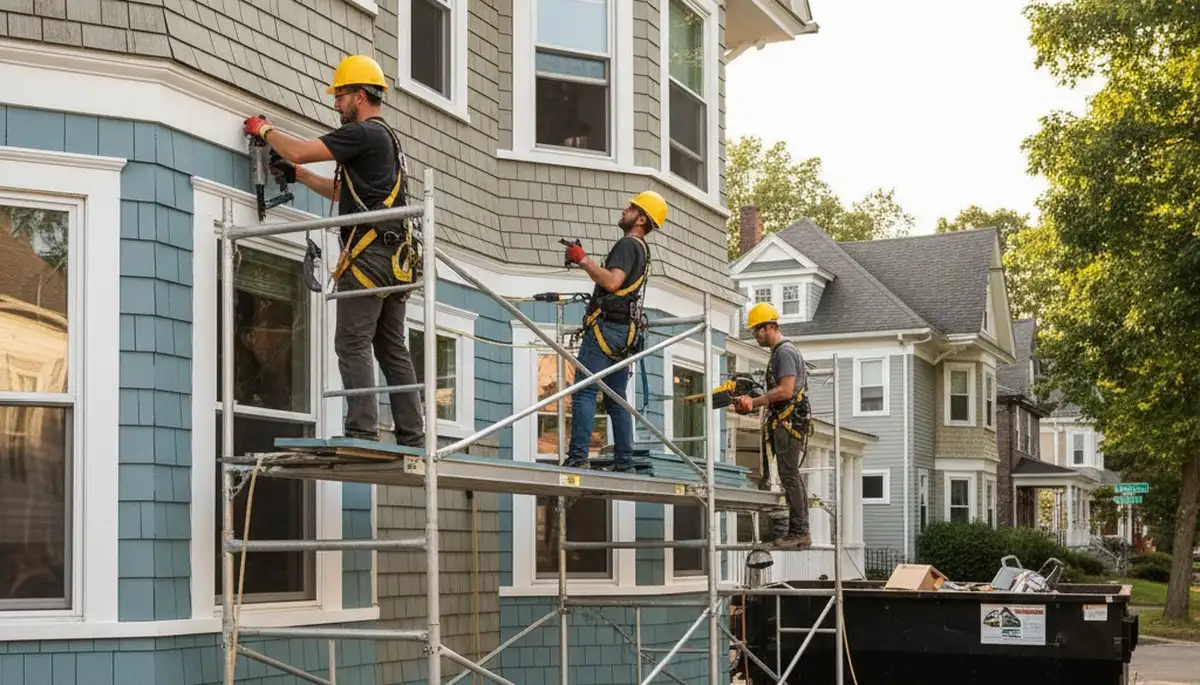 Vinyl siding installation in Medford, MA by a professional siding contractor