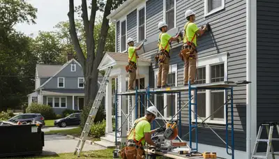 Vinyl siding installation for Medford, MA homes by a professional siding contractor