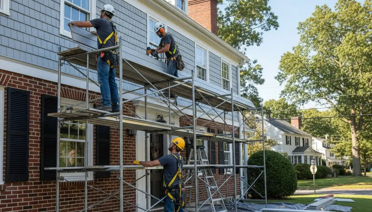 Vinyl siding installation in Medford, MA for a residential home exterior upgrade